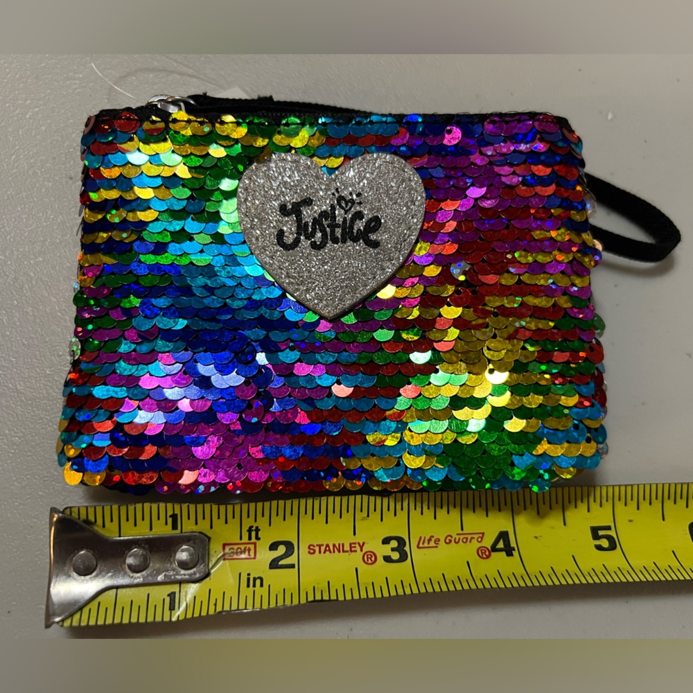 Rainbow sequins coin purse